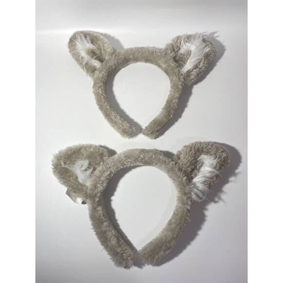 Lot 2 Great Wolf Lodge Gray Wolf Headband Ears Party Favor Souvenir Furry - Picture 1 of 3